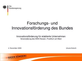 forschungs und innovationsf rderung des bundes