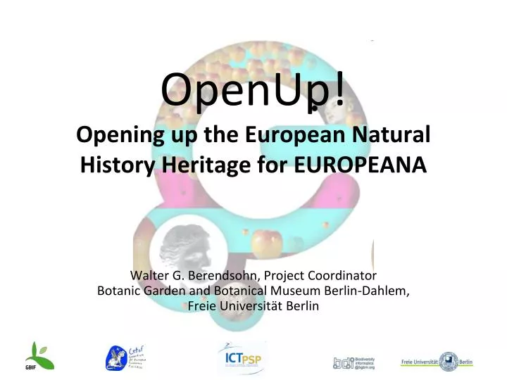 openup opening up the european natural history heritage for europeana
