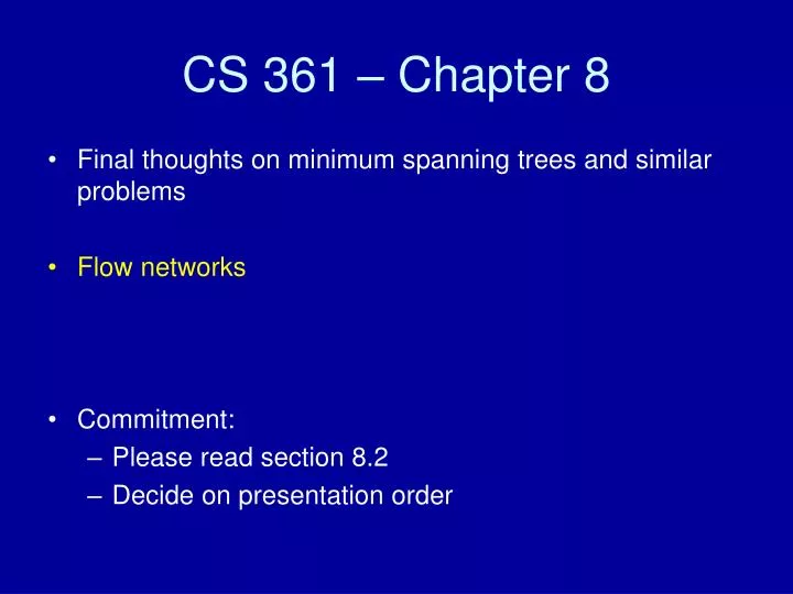 cs 361 chapter 8