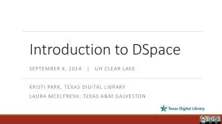 Introduction to DSpace