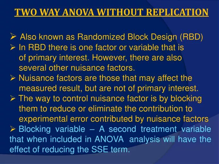 two way anova without replication