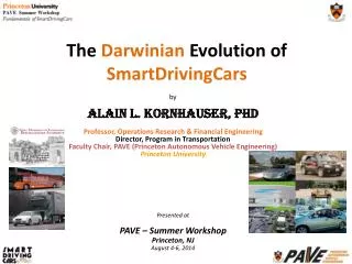 The Darwinian Evolution of SmartDrivingCar s
