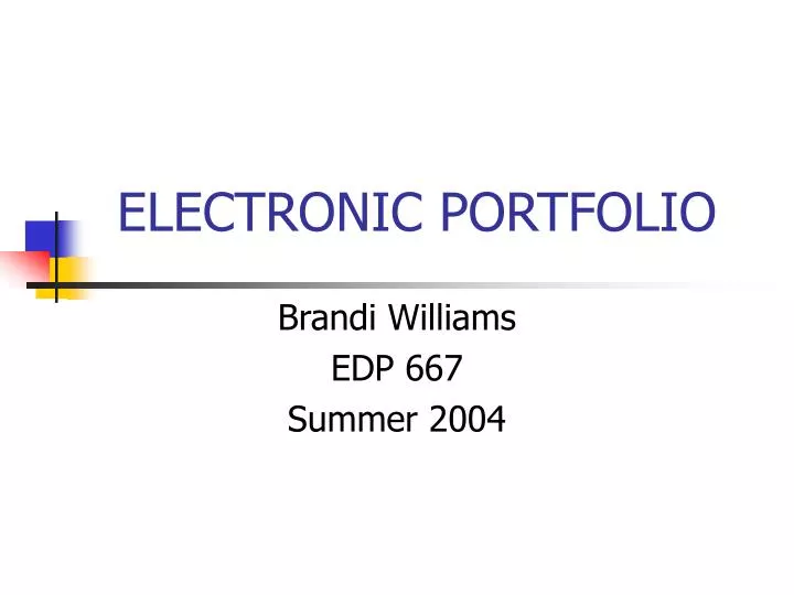 electronic portfolio