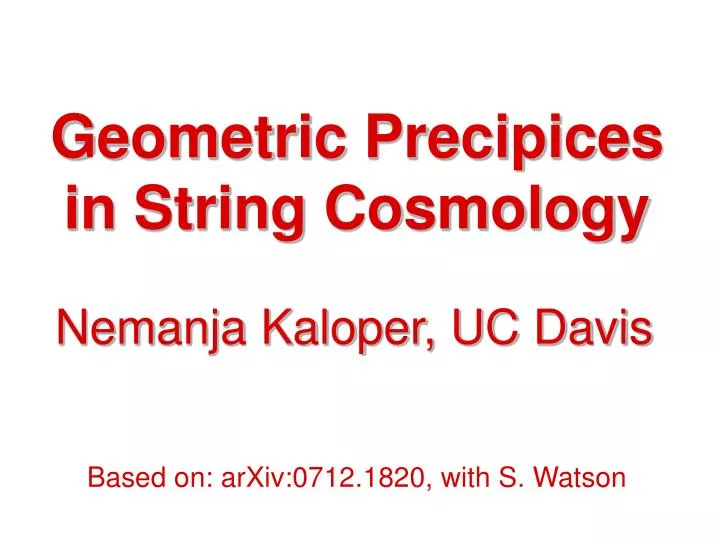 geometric precipices in string cosmology