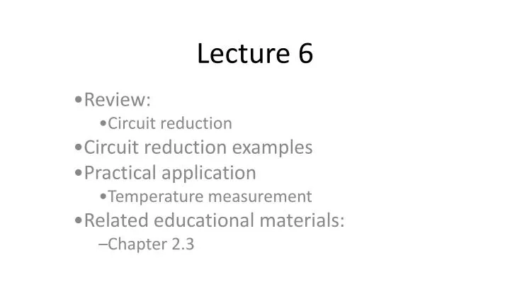 lecture 6