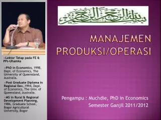 manajemen produksi operasi
