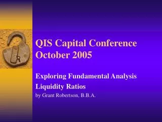 QIS Capital Conference October 2005