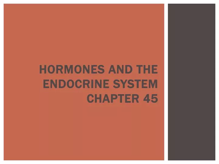 hormones and the endocrine system chapter 45