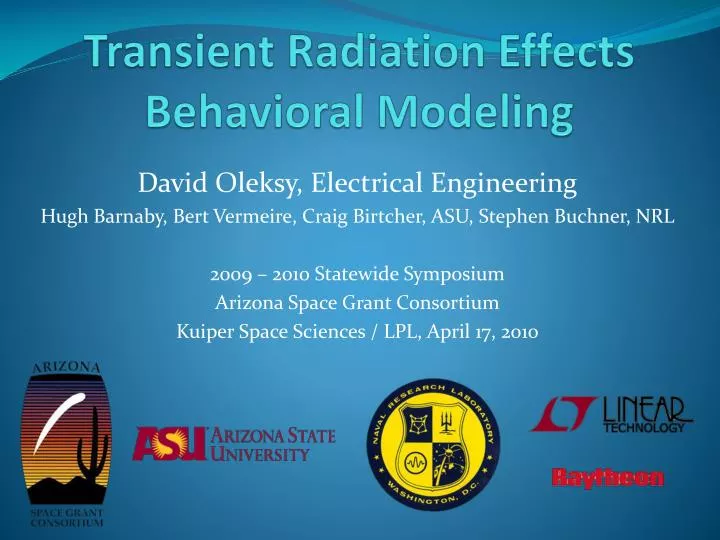 transient radiation effects behavioral modeling