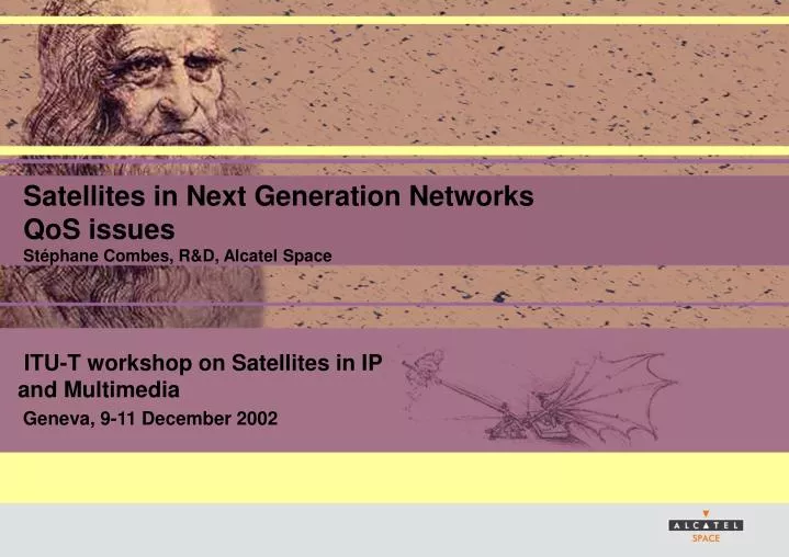 satellites in next generation networks qos issues st phane combes r d alcatel space