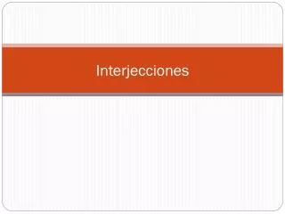 interjecciones
