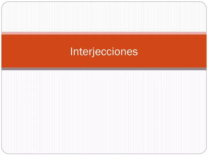 interjecciones