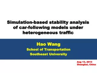 Simulation-based stability analysis of car-following models under heterogeneous traffic