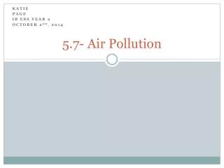 5.7- Air Pollution