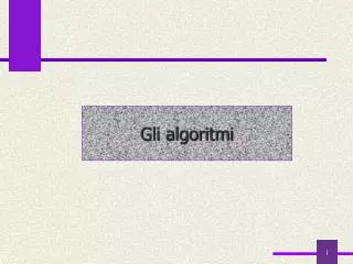 gli algoritmi