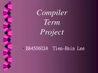 B84506024 Tien-Hsin Lee