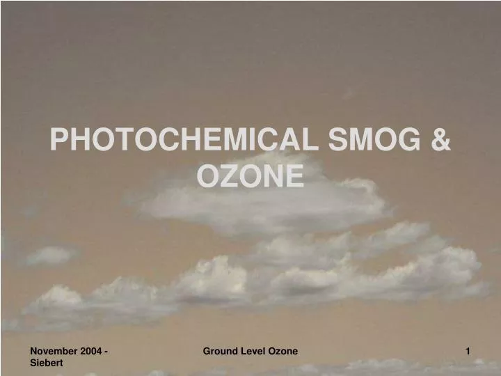 photochemical smog ozone