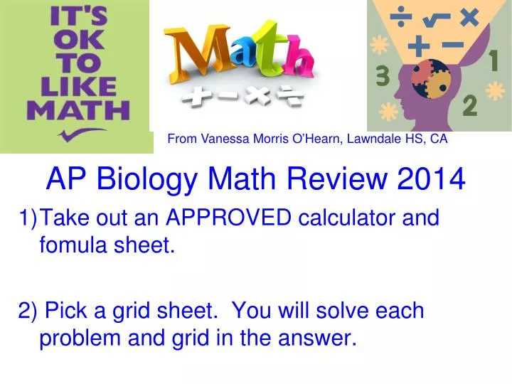 ap biology math review 2014