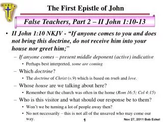 The First Epistle of John