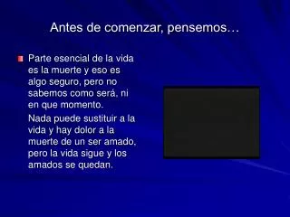 antes de comenzar pensemos