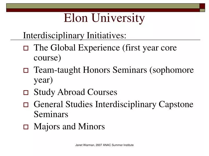 elon university