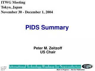 PIDS Summary