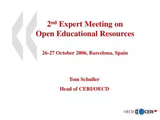 2 nd Expert Meeting on Open Educational Resources