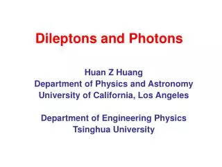 Dileptons and Photons