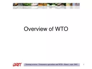 Overview of WTO