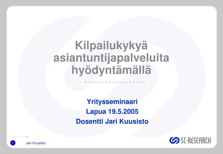 kilpailukyky asiantuntijapalveluita hy dynt m ll