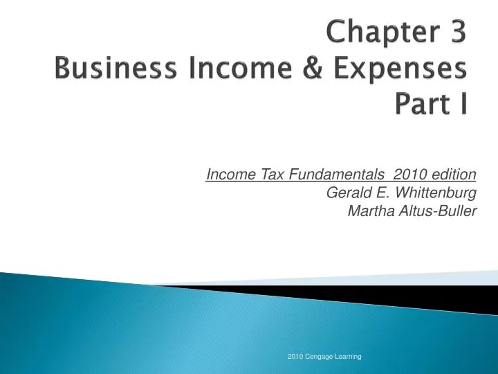 chapter 3 business income expenses part i
