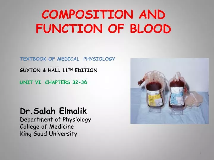 composition and function of blood
