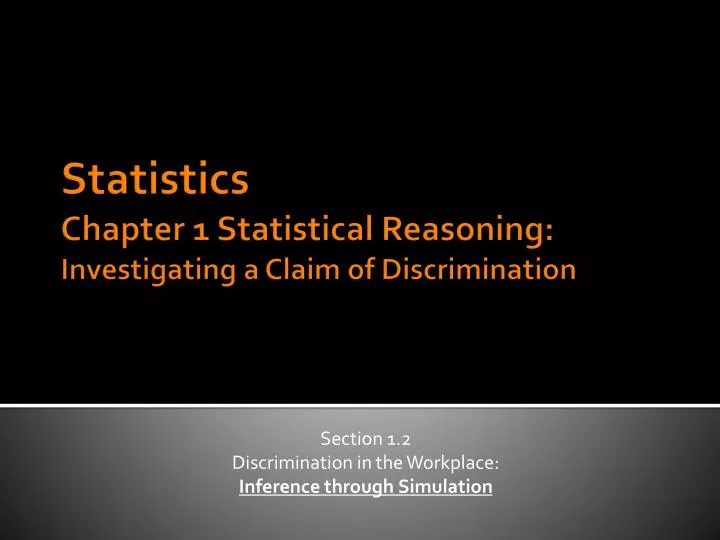 section 1 2 discrimination in the workplace inference through simulation