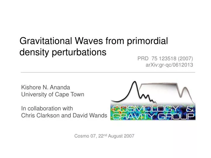 gravitational waves from primordial density perturbations