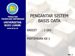 pengantar sistem basis data