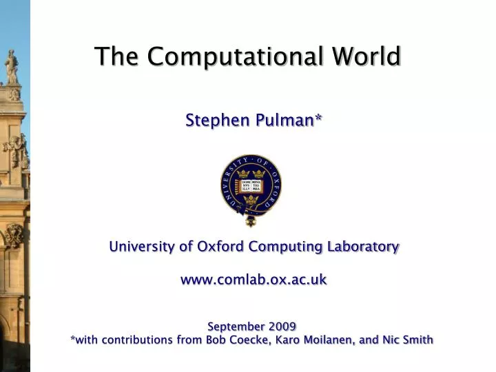 the computational world
