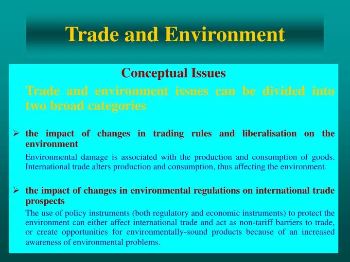 trade and environment
