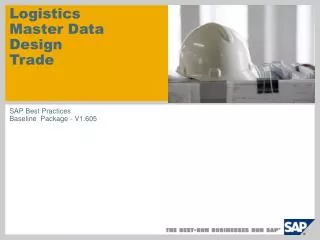 Logistics Master Data Design Trade