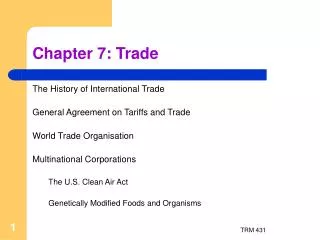 Chapter 7: Trade
