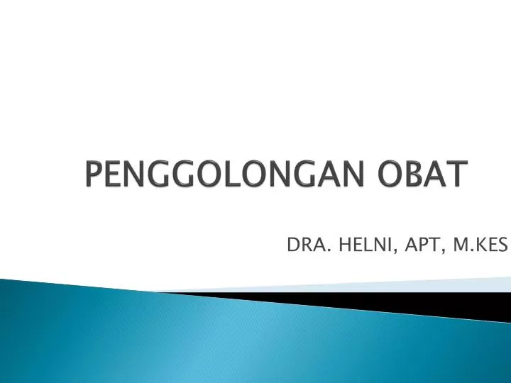 penggolongan obat