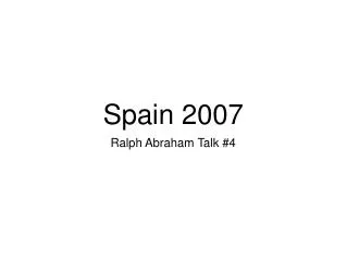 Spain 2007