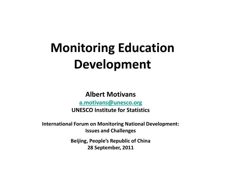 monitoring education development