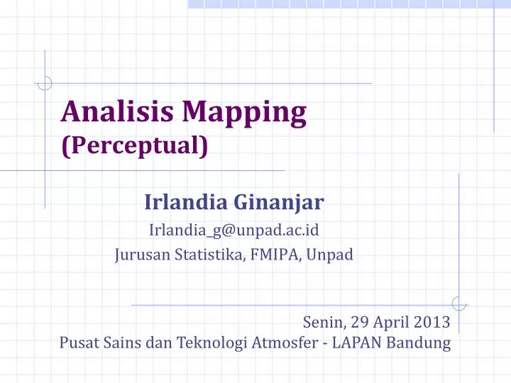 analisis mapping perceptual
