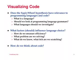 Visualizing Code