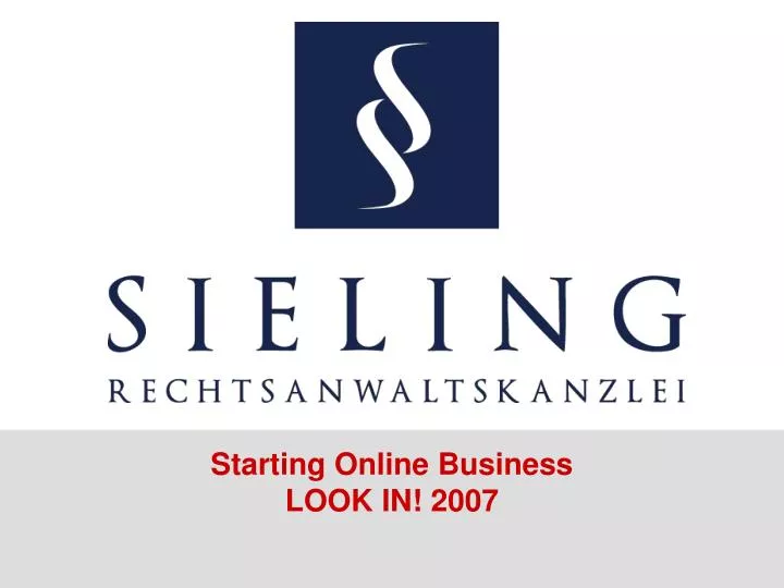 starting online business look in 2007