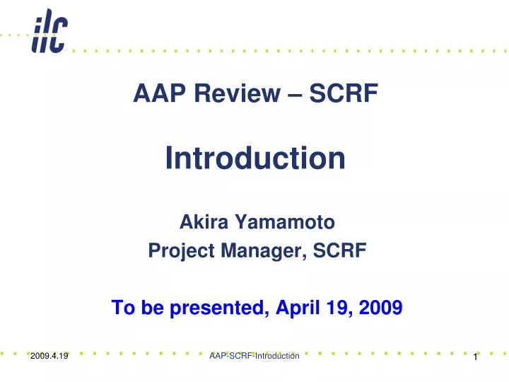 aap review scrf introduction