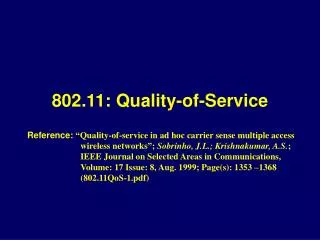 802.11: Quality-of-Service