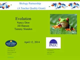 Evolution Nancy Dow Jill Hansen Tammy Stundon