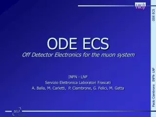 ODE ECS Off Detector Electronics for the muon system