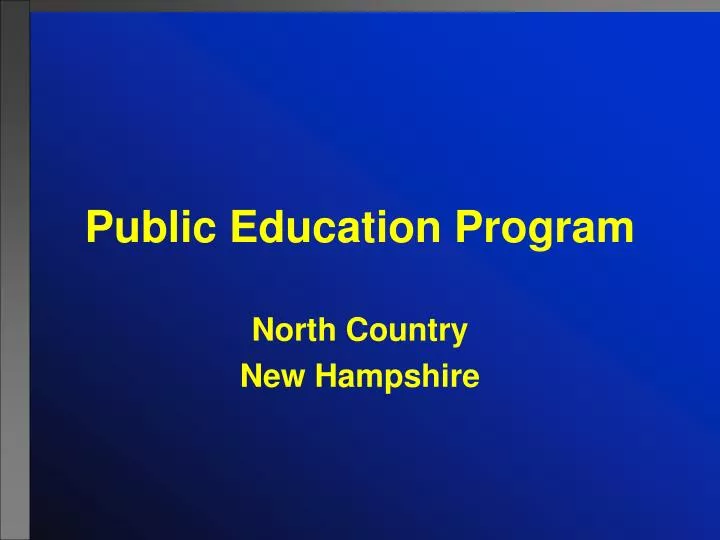 public education program